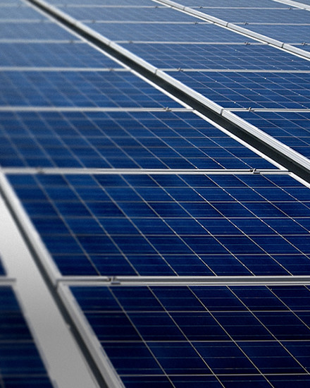 A close-up image of solar panels.