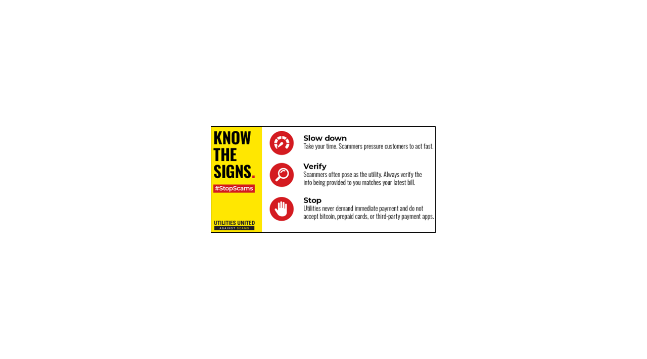Graphic demonstrating signs of scams.